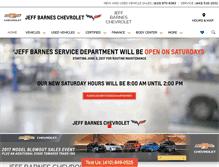 Tablet Screenshot of jeffbarneschevrolet.com